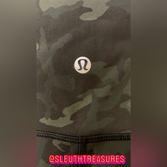 Lululemon Size 8 Wunder Under High-Rise Leggings Luxtreme Incognito Camo Green - Picture 3 of 6